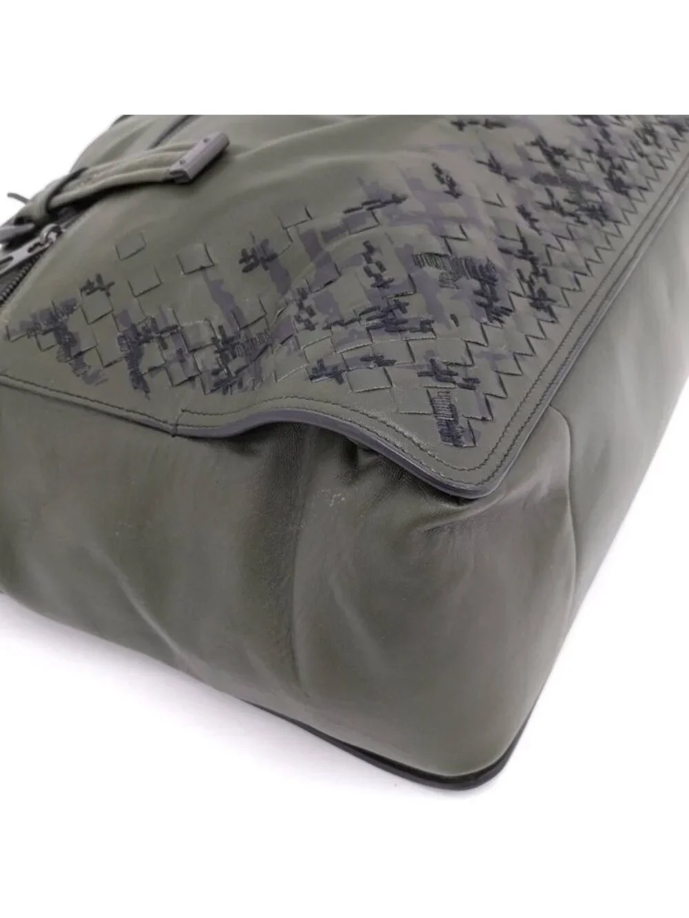 Bottega Veneta Tote Intrecciato Leather Khaki